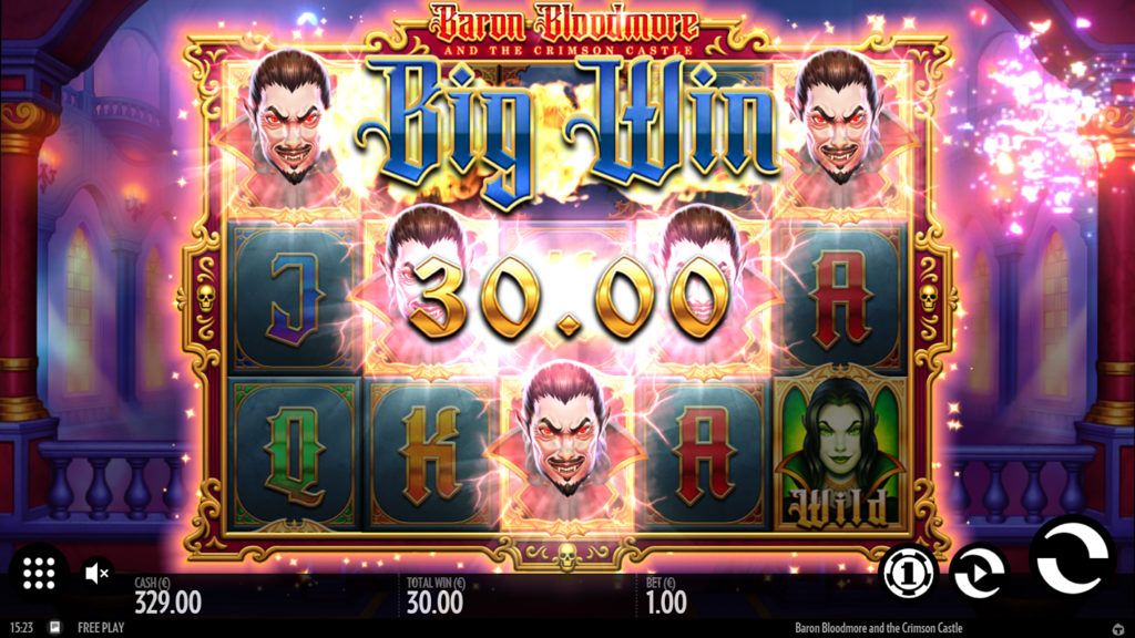 Baron Bloodmore big win base game screenshoot