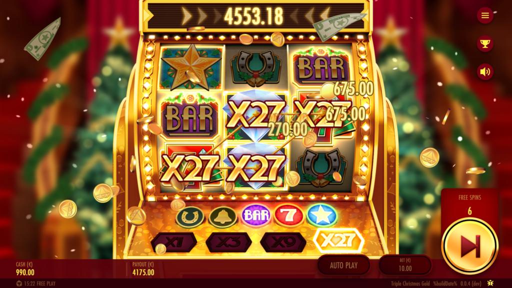 Triple Christmas Gold X27 Multiplier