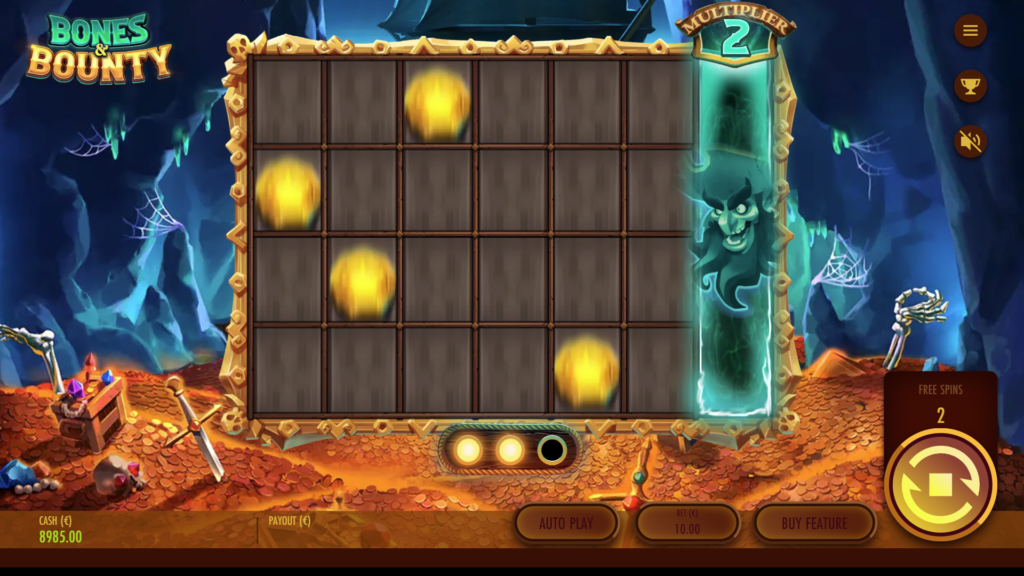 bones and bounty bonus game screen shoot