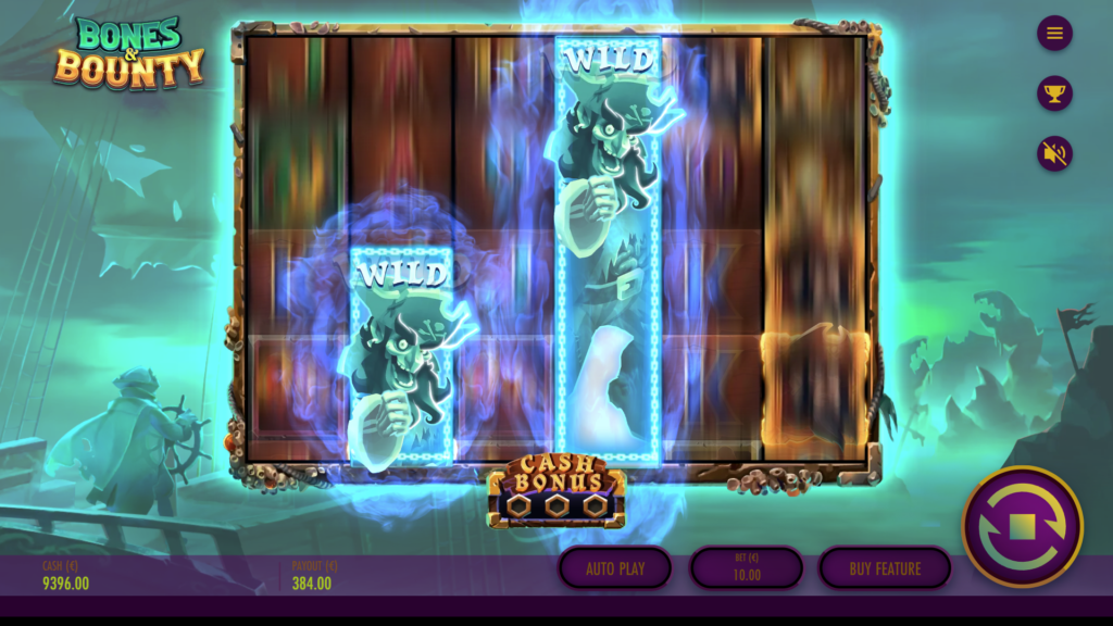 bones and bounty base game stacked sticky wild screen shoot