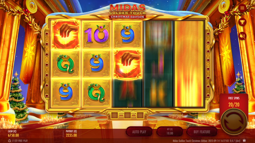 Midas Golden Touch Christmas Edition sticky bonus game screenshot