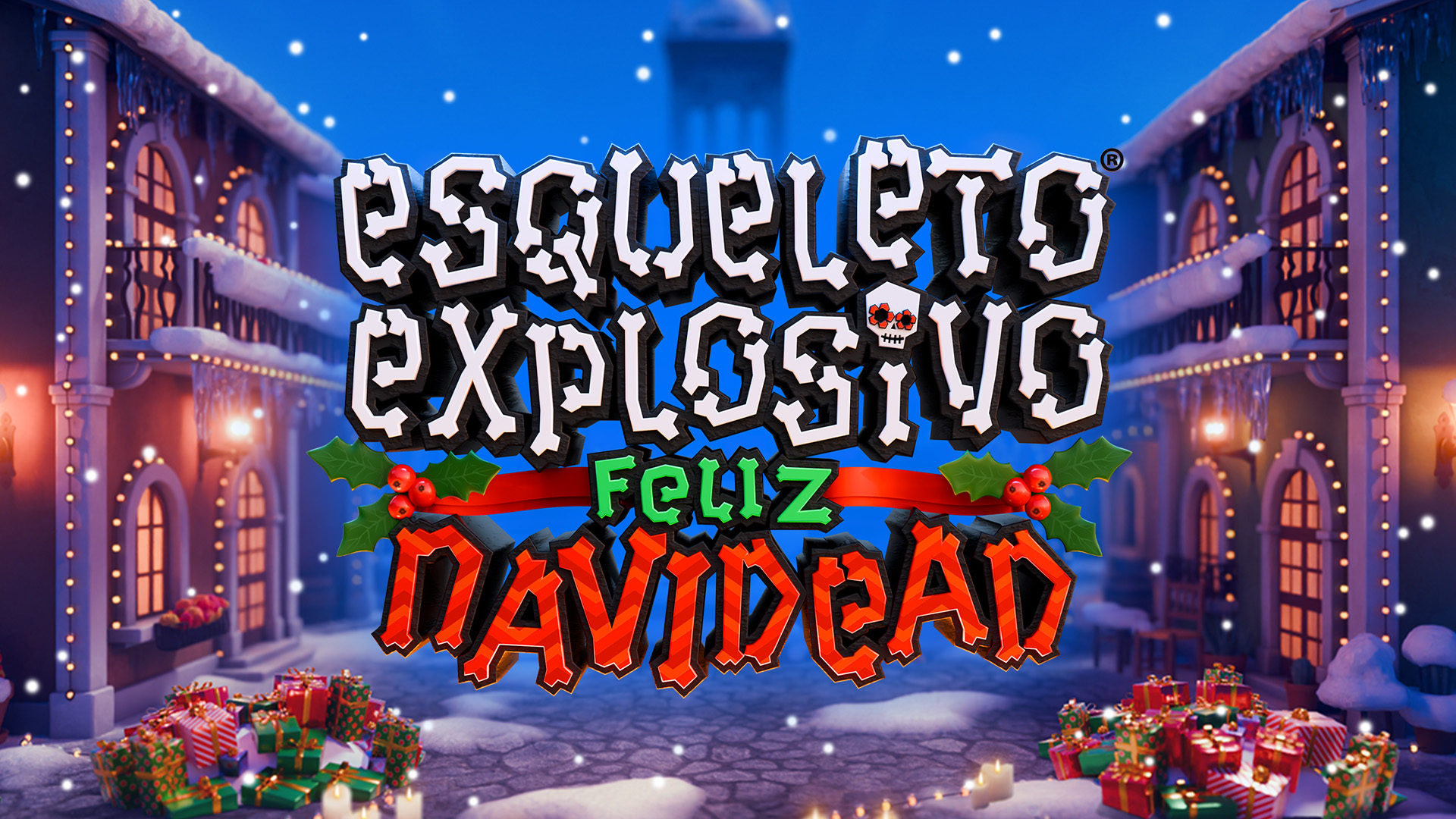 Esqueleto Explosivo Feliz Navidead main banner
