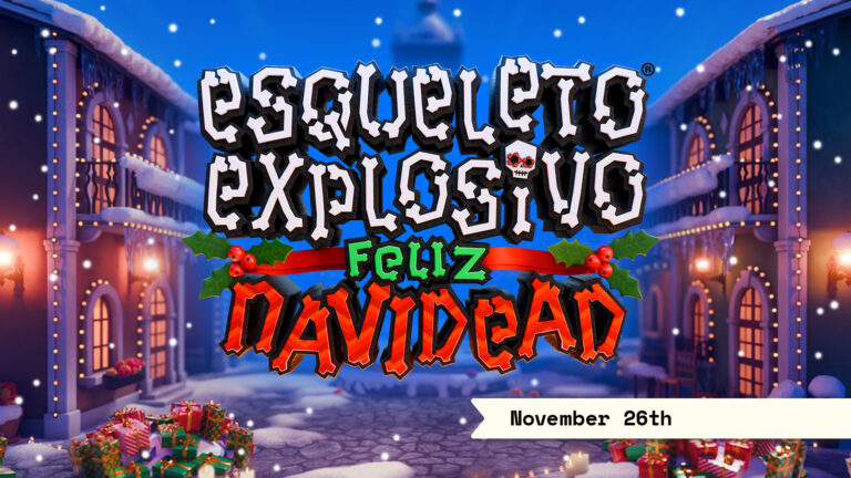 Esqueleto Explosivo Feliz Navidead