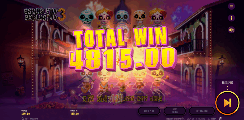 Esqueleto explosivo total win base game