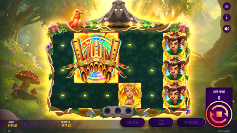 Screenshot of a End Game in the video slot Pan’s Arcadia.