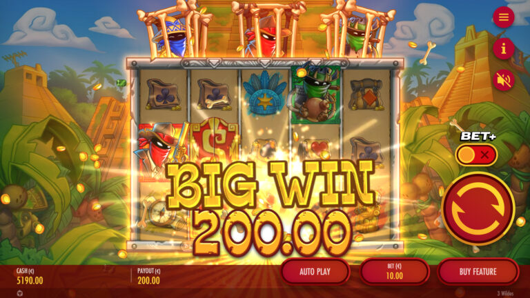 Screenshot of a Big Win in the video slot 3 Wildos.