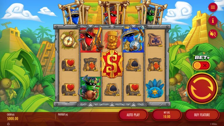 Screenshot of the Main Game in the video slot 3 Wildos.