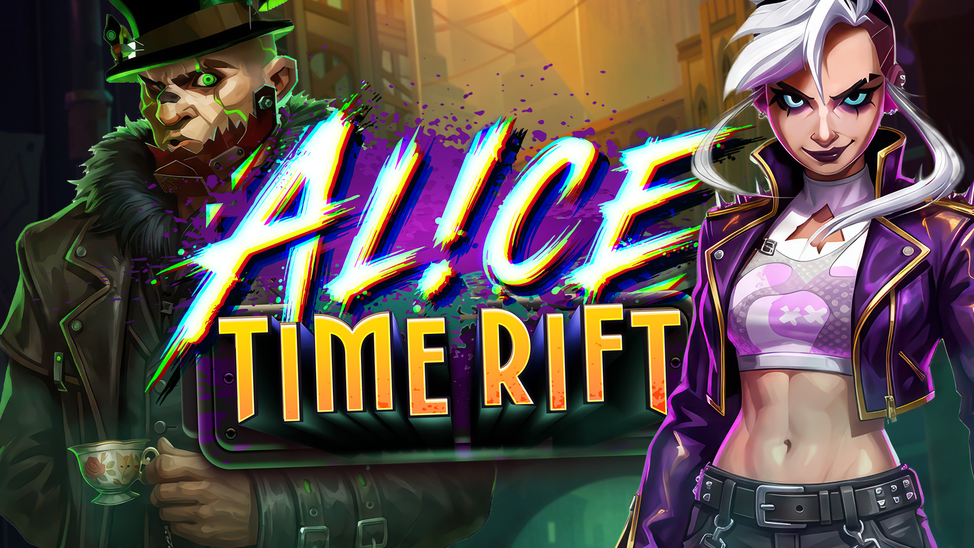 Cover image main banner of the video slot Alice Time Rift.