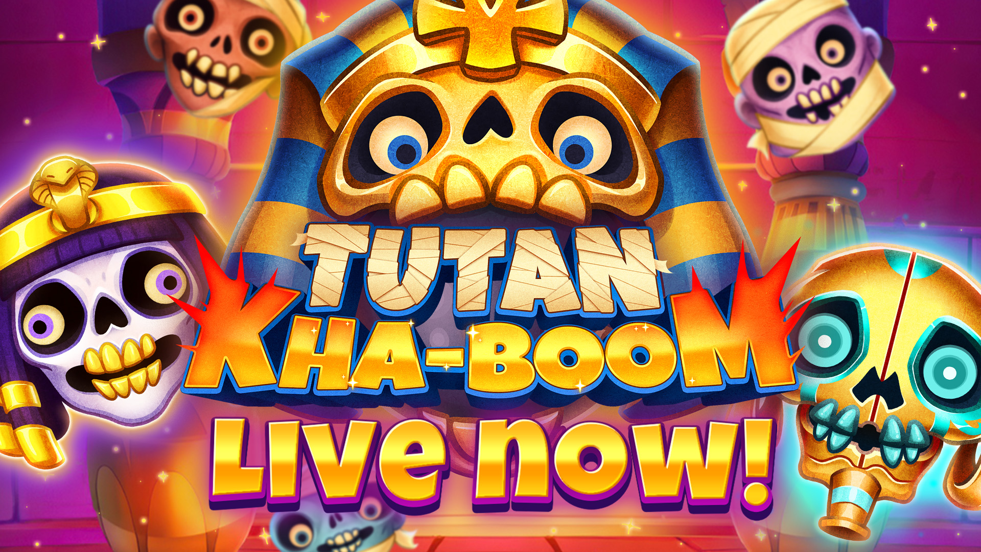 Now live banner Tutan Kha-boom slot game