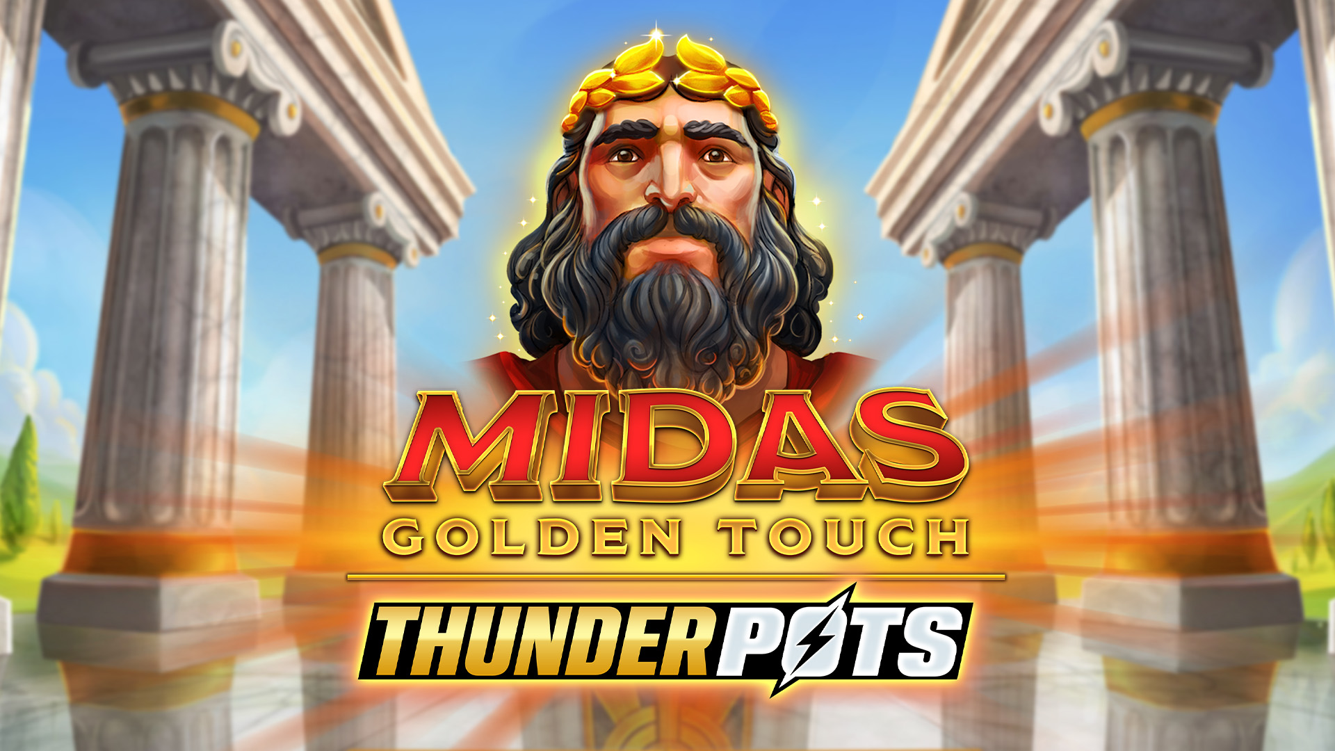 Cover image main banner of the video slot Midas Golden Touch: Thunder Pots.
