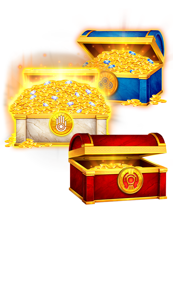 Symbols from the video slot Midas Golden Touch: Thunder Pots.