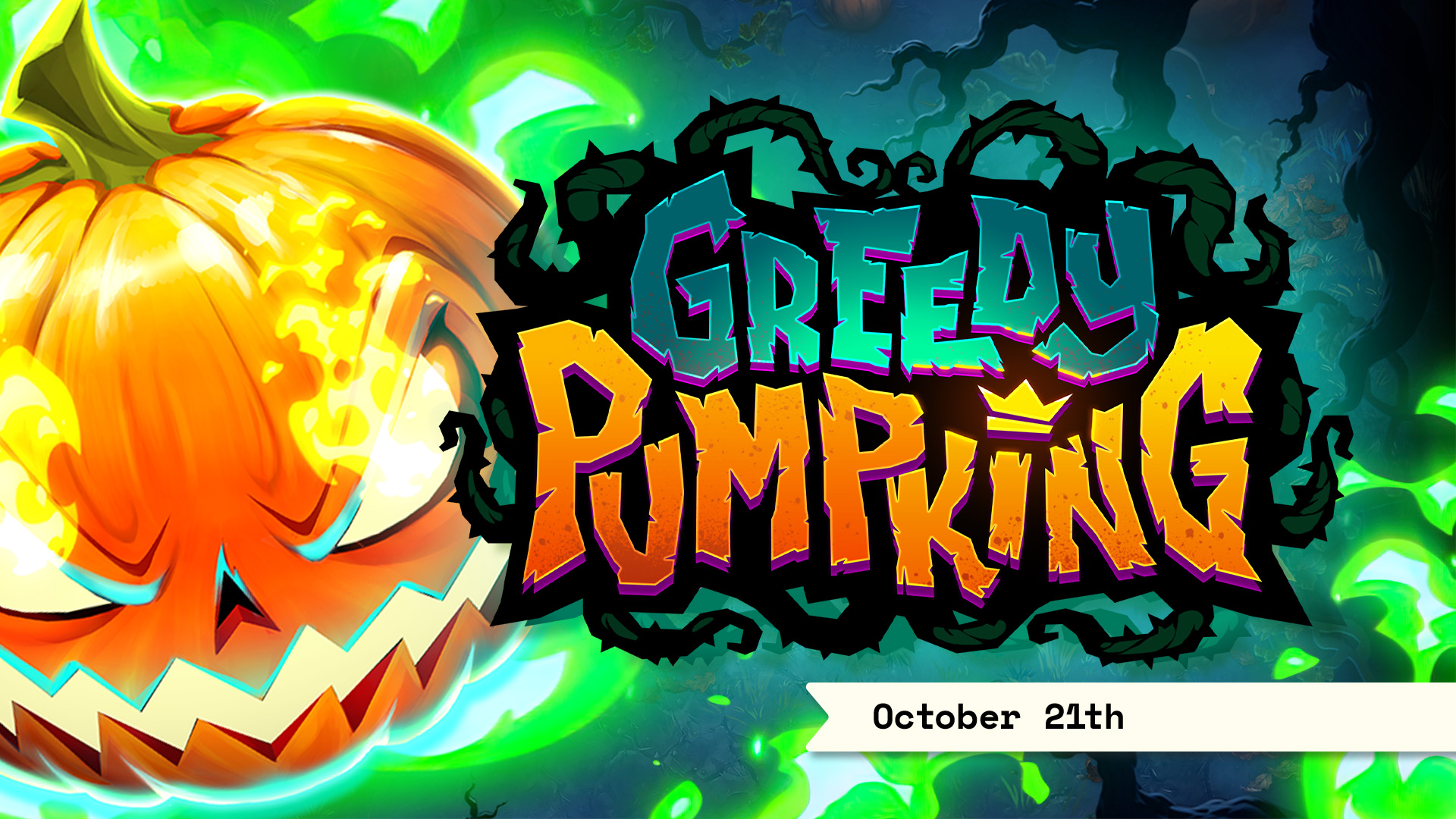 Cover image of the video slot Greedy Pumking.