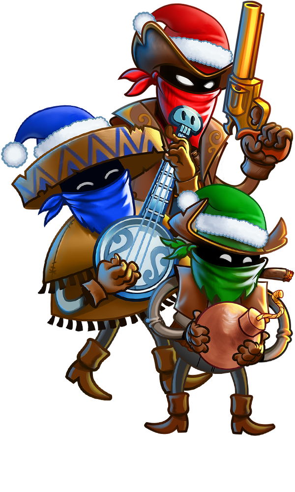 Symbols from the video slot The Wildos Xmas Xpress.