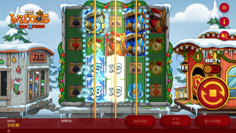 Screenshot of the Silver Feature in The Wildos: Xmas Xpress video slot.
